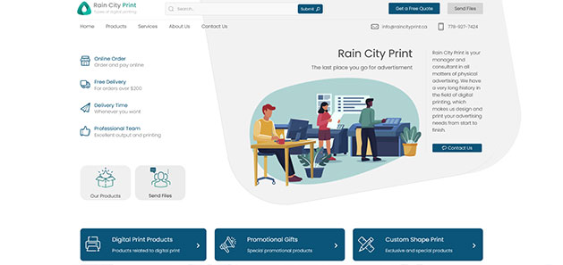 Rain city print Website