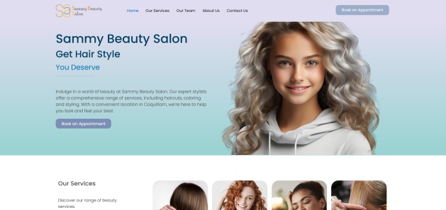 Sammy Beauty Salon Website