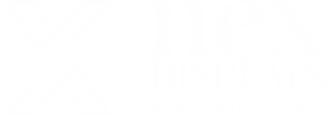 Nex displays white logo
